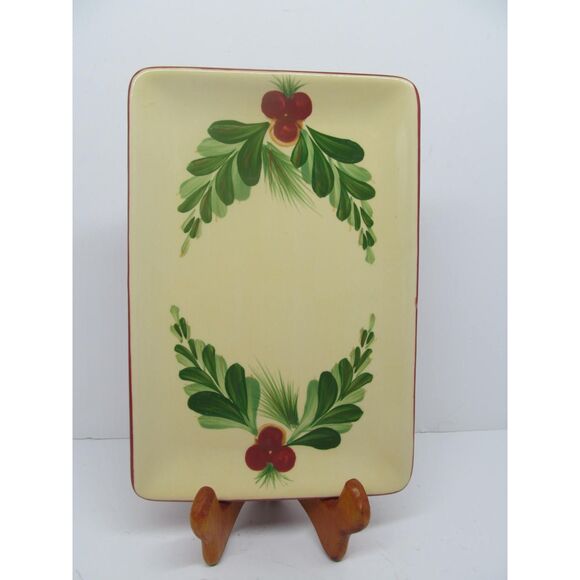 Gail Pittman Christmas Memories 8 1/4" Appetizer Plates Trays Set of 2 - Picture 11 of 11
